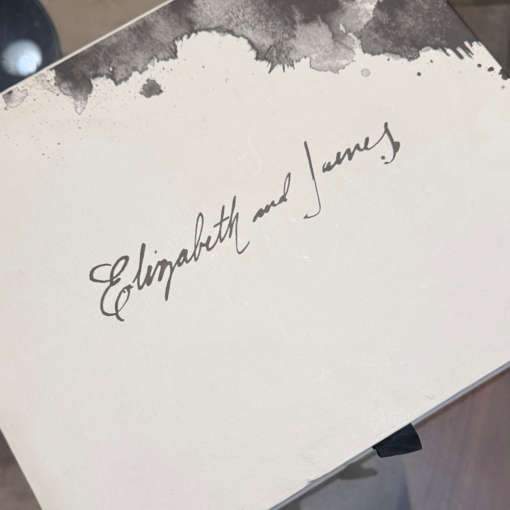 Elizabeth and James Black and White Box